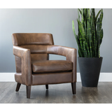 Bloor Lounge Chair in Havana Dark Brown