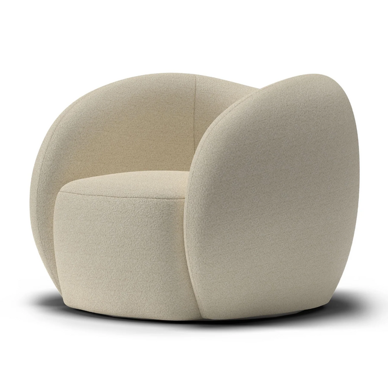 Dune Swivel Lounge Chair - Teddy Cream