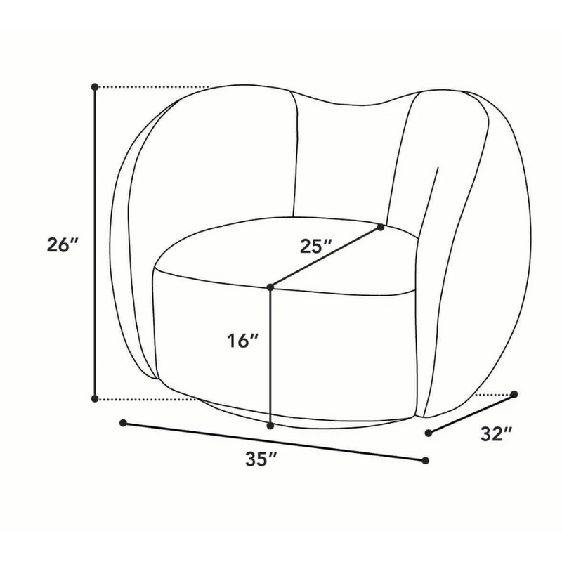 Dune Swivel Lounge Chair - Teddy Army