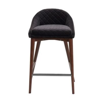 Mila Counter Stool - Black Velvet