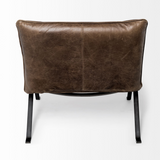 Flavelle Accent Chair in Brown Leather