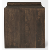 Athelia Dark Brown Wood Accent Table