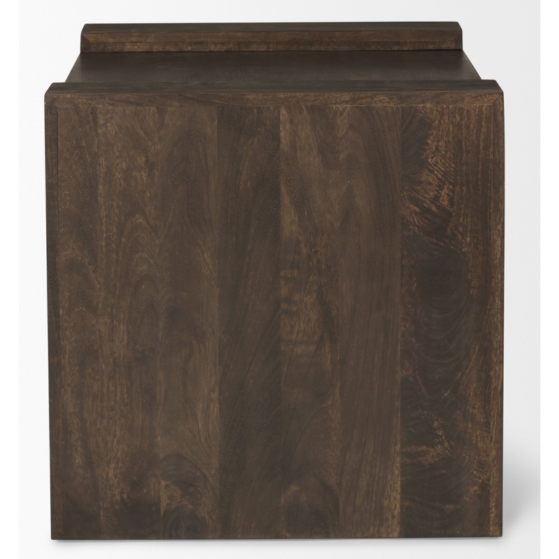 Athelia Dark Brown Wood Accent Table