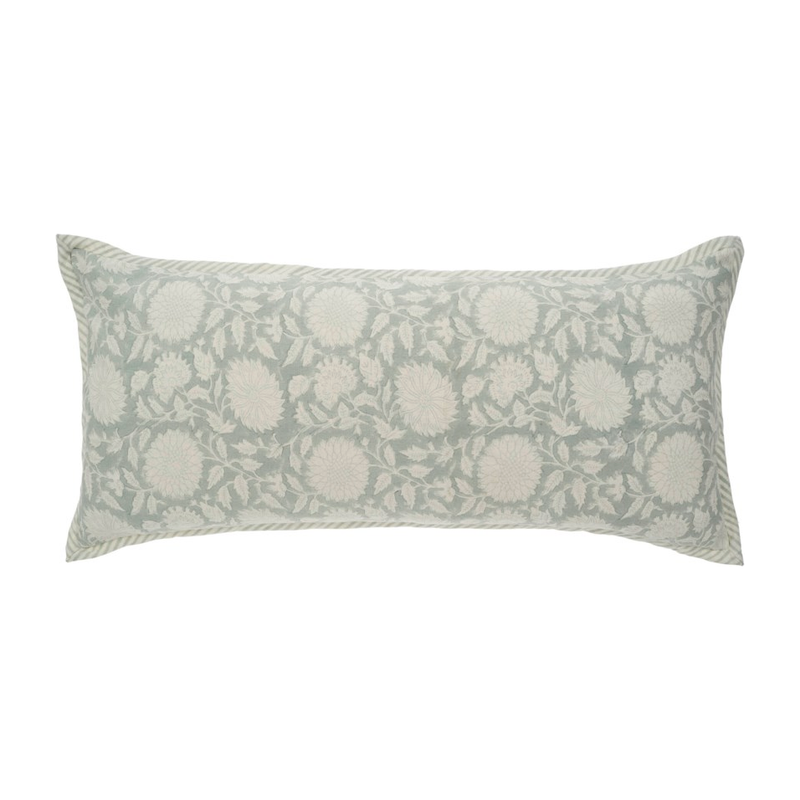 Maeve Block Print Cushion Mist