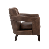 Bloor Lounge Chair in Havana Dark Brown