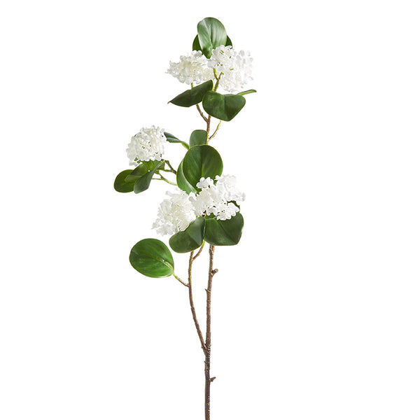 White Viburnum Spray 35"