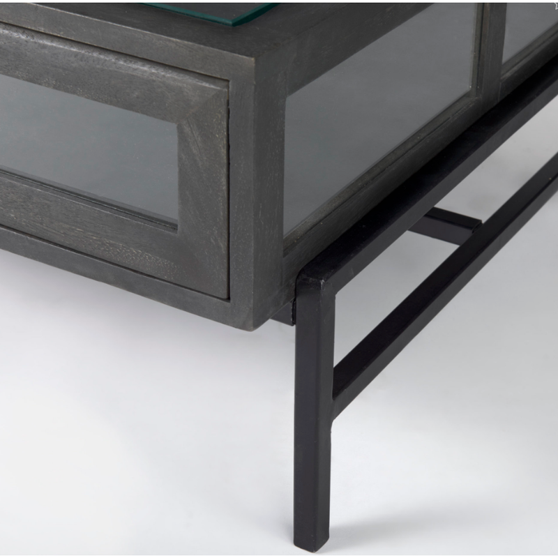 Arelius Rectangular Coffee Table in Black