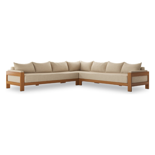 Chapman Outdoor 3Pc Sectional in Casa Cream