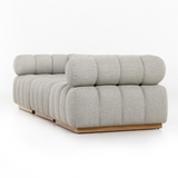 Roma Outdoor 3-Piece Sectional Sofa in Faye Ash