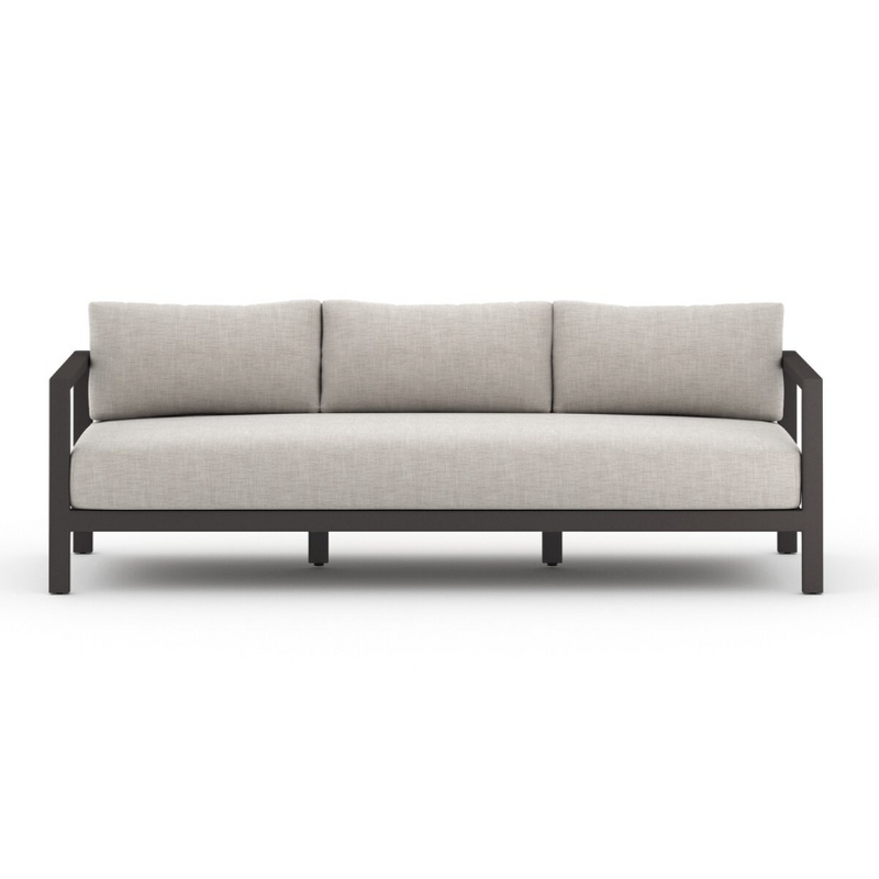 Sonoma Outdoor Sofa in Venao Grey with Bronze Frame