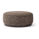 Sinclair Large Round Ottoman in Ivan Granite