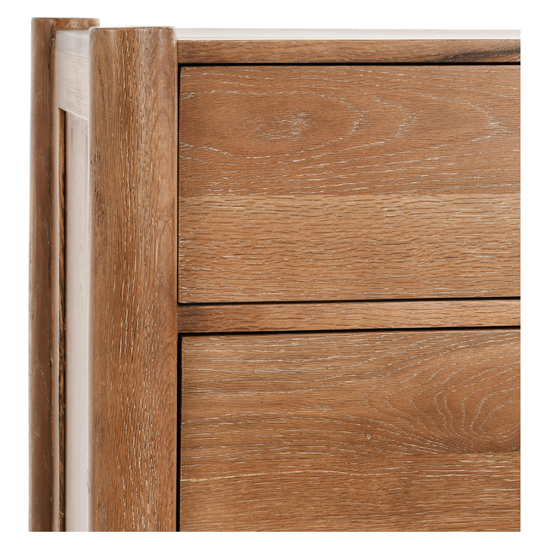 Fabio 5 Drawer Chest in Natural Wood