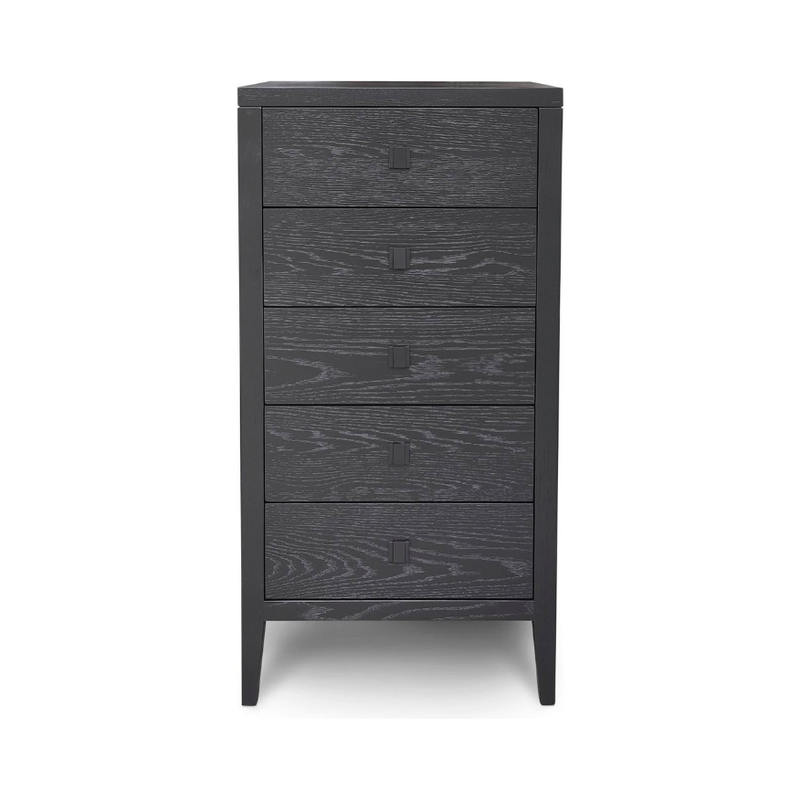 Hara 5 Drawer Tall Dresser in Black