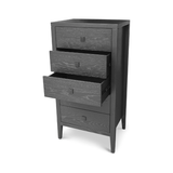 Hara 5 Drawer Tall Dresser in Black