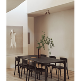 PI Dining Table Teak Dark Brown 55"