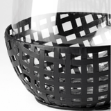 Reena Black Woven Candle Holder