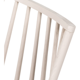 Lewis Windsor Chair in Off White + Whiskey Saddle Cushion