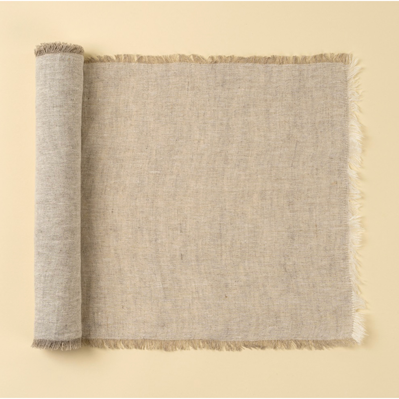 Lina Linen Table Runner in Chambray