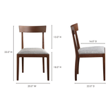 Leone Dining Chair in Walnut - Set Of Two