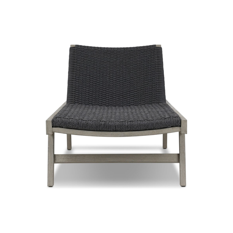 Delano Outdoor Chaise in Weathered Grey