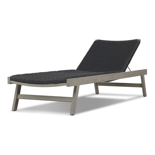 Delano Outdoor Chaise in Weathered Grey