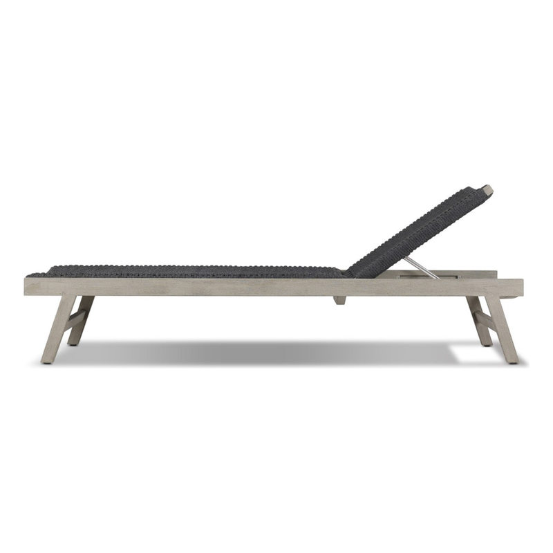 Delano Outdoor Chaise in Weathered Grey