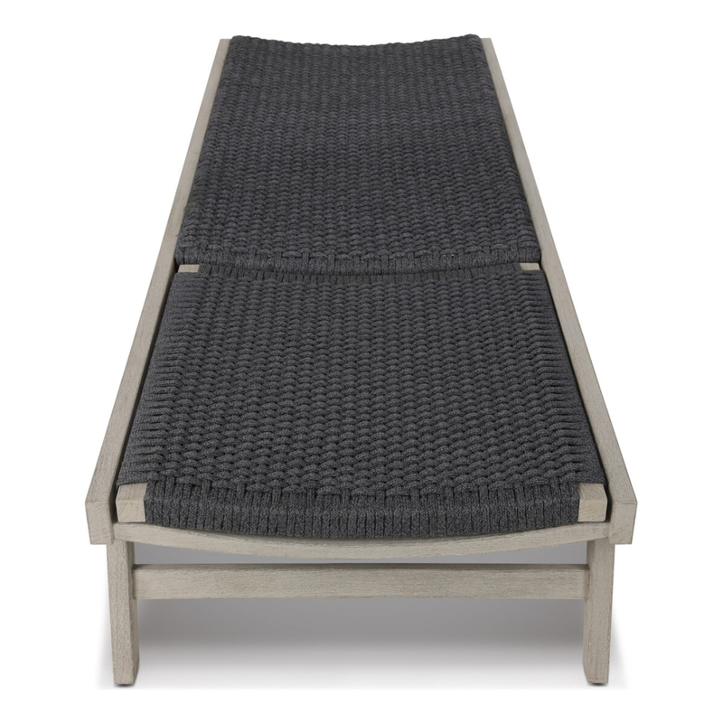 Delano Outdoor Chaise in Weathered Grey