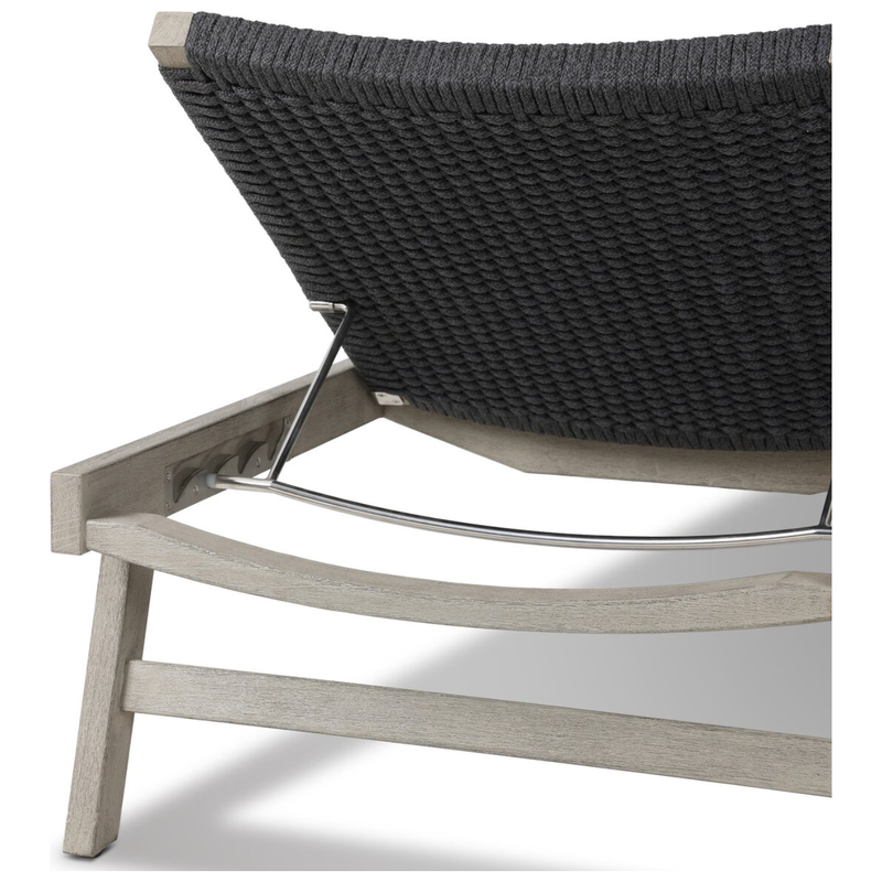 Delano Outdoor Chaise in Weathered Grey