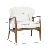 Rhodes Club Chair in Snow