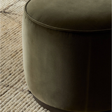 Sinclair Round Ottoman in Surrey Olive
