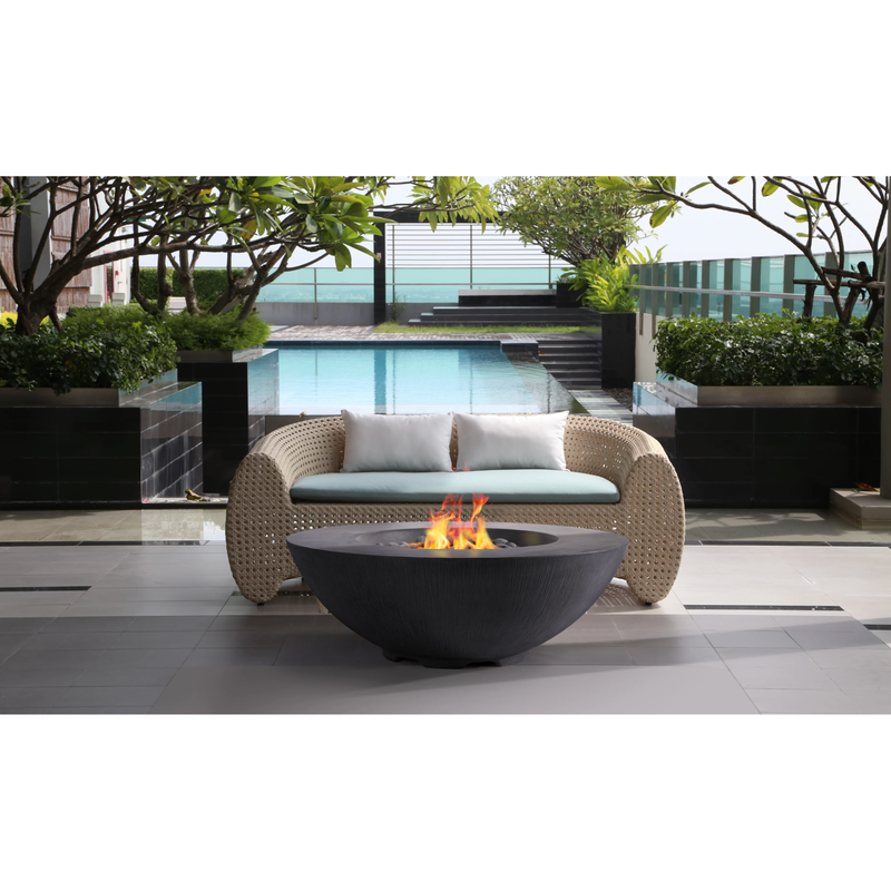 Shangri-La Fire Table in Charcoal Grey