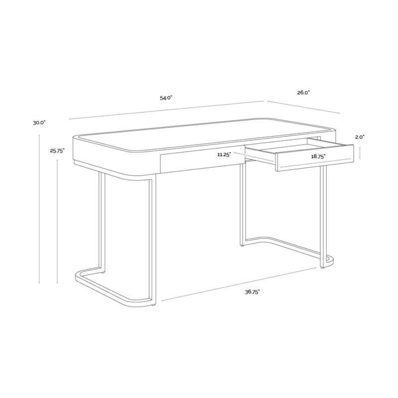 Jamille Desk in Cream