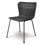 Calabria Wave Stackable Dining Chair in Black