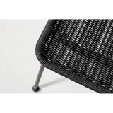Calabria Wave Stackable Dining Chair in Black