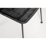 Calabria Wave Stackable Dining Chair in Black