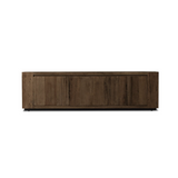 Abaso Media Console in Ebony Rustic