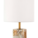 Jade and Brass Mini Cylinder Lamp