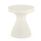 Koda Outdoor End Table in Textured White