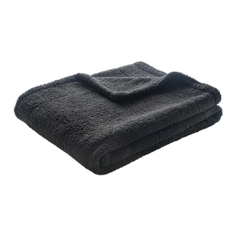 Plush Black Throw