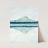 Misty Mountain Lake Landscape
