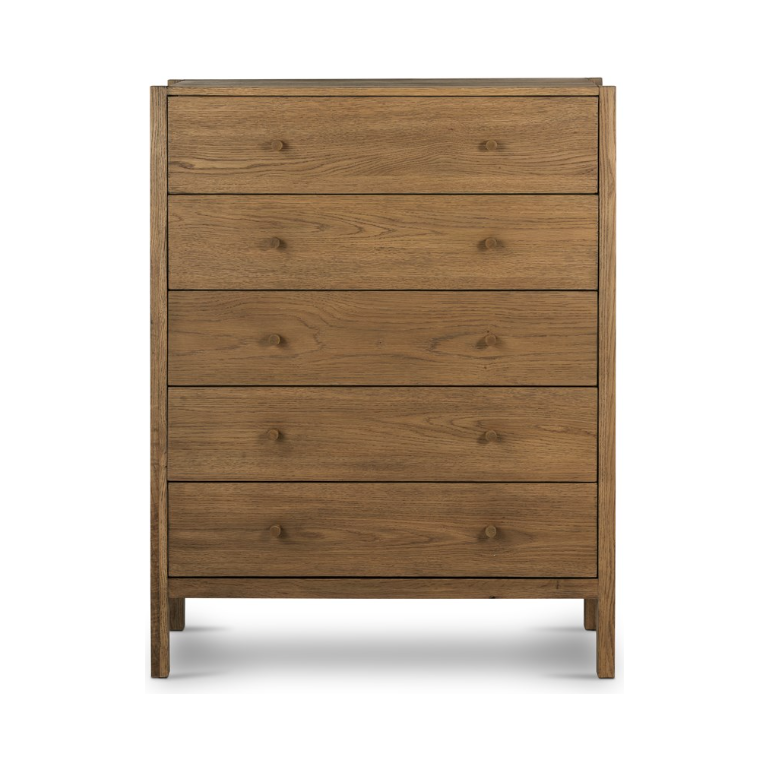 Meadow 5 Drawer Dresser in Tawny Oak