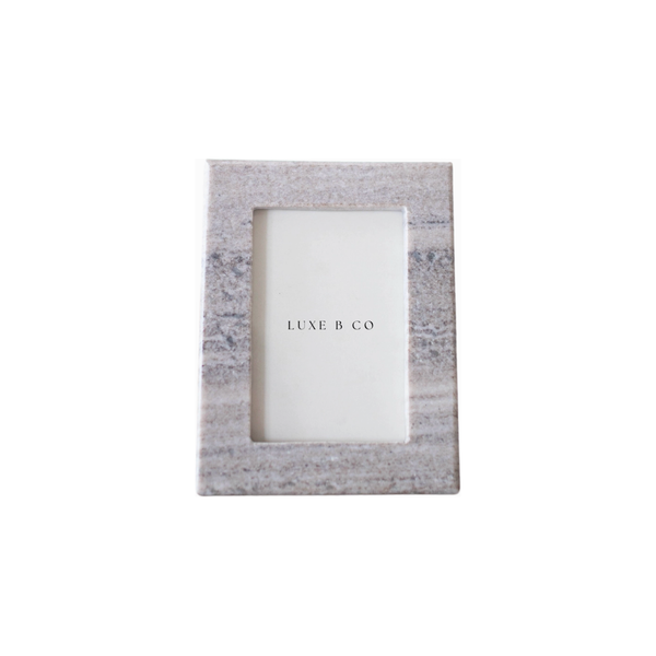 Hand Cut Beige Marble Photo Frame