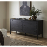 Maggie 6 Drawer Dresser in Smoked Black Oak