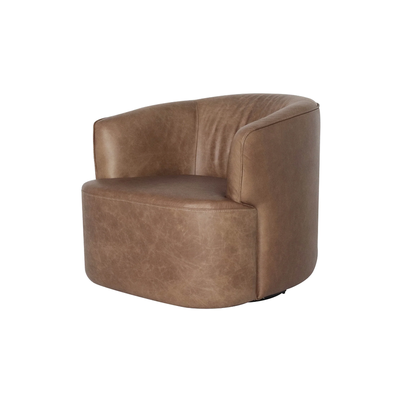 Fireside Swivel Club Chair in Antique Sienna