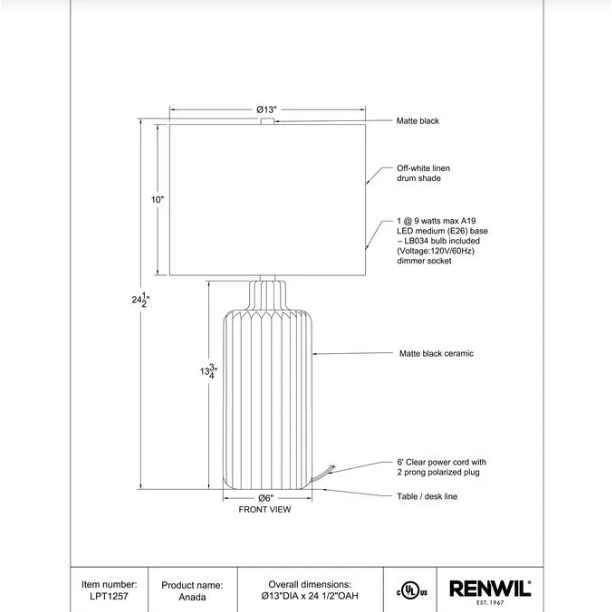 Anada Table Lamp