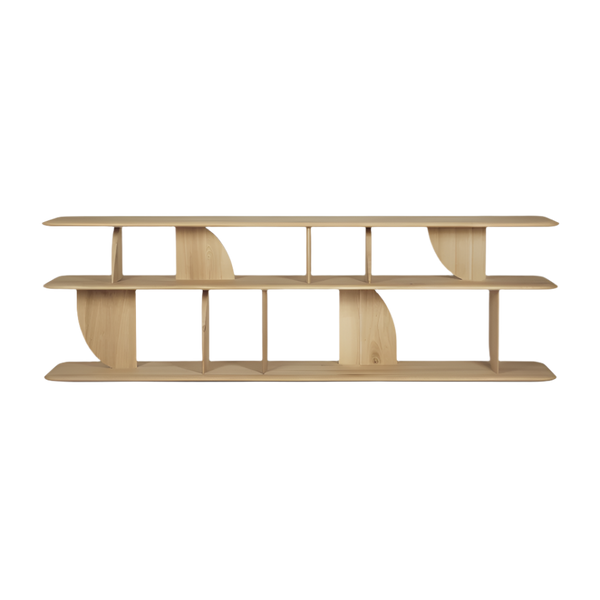 Geometric Sofa Console in Oak