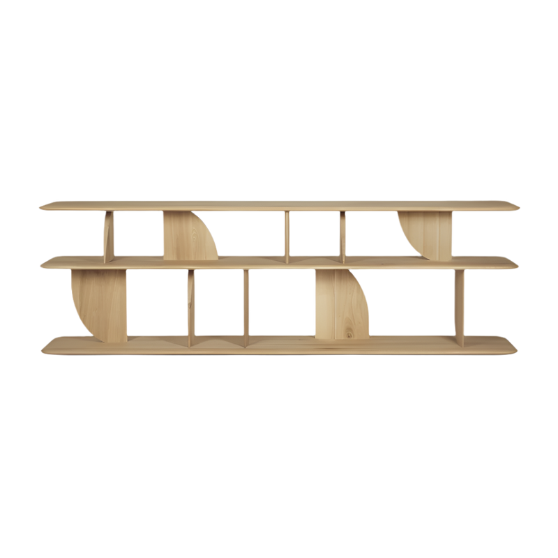 Geometric Sofa Console in Oak