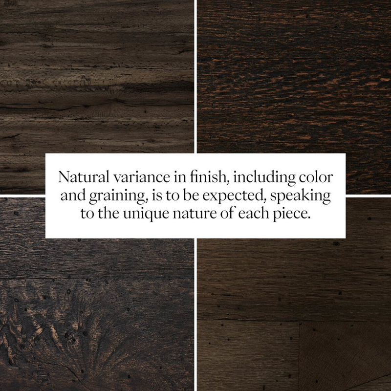 Abaso Media Console in Ebony Rustic