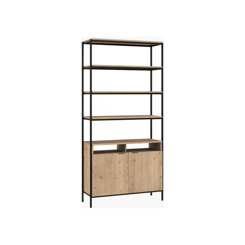 Ambrose Modular Bookcase in Rustic Oak - Large