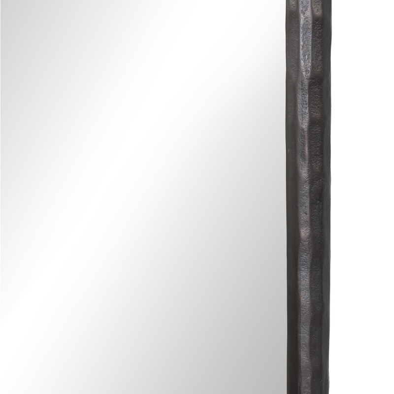 Tapered Floor Mirror in Bronzed Aluminum